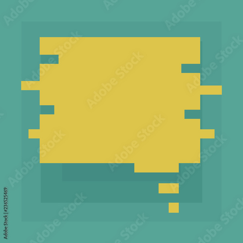 Business Empty template for Layout for invitation greeting card promotion poster voucher. Blank Color Speech Bubble in Puzzle Piece Shape Vector for Presentation Ads