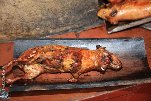 Gegrilltes Meerschweinchen in Peru