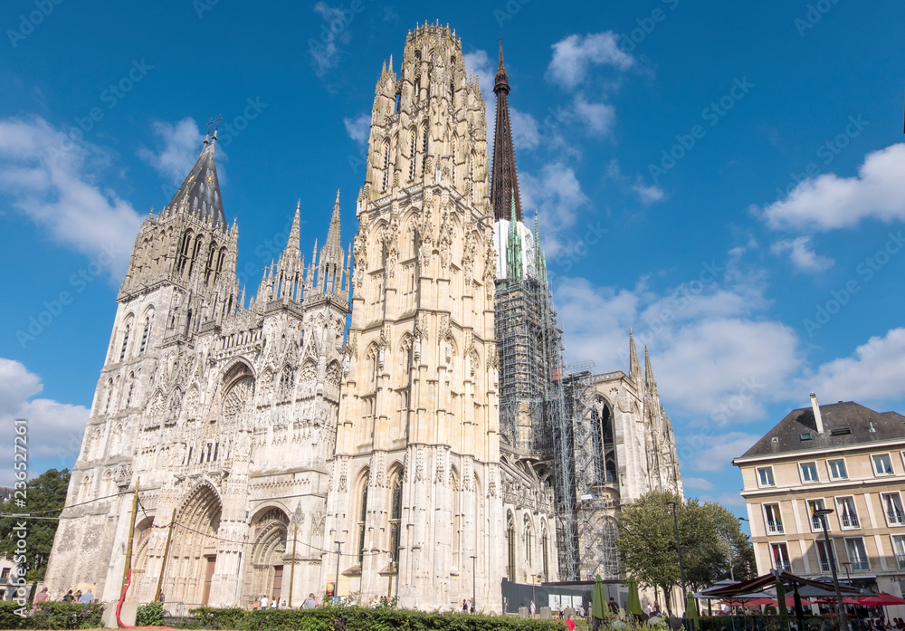 Fototapeta premium The famous Rouen Cathedral in Haute Normandy, France