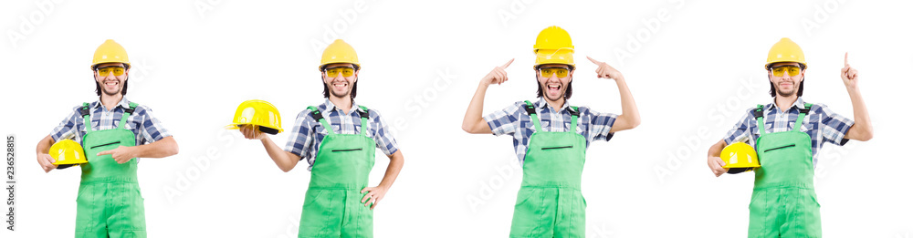 Industrial worker isolated on the white background Industrial worker isolated on the white background