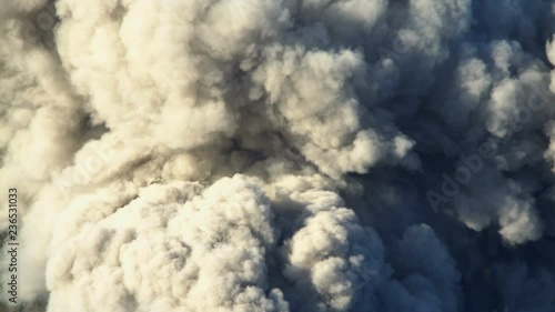 Mt Bromo active volcano erupting smoke and ash National Park Java Indonesia