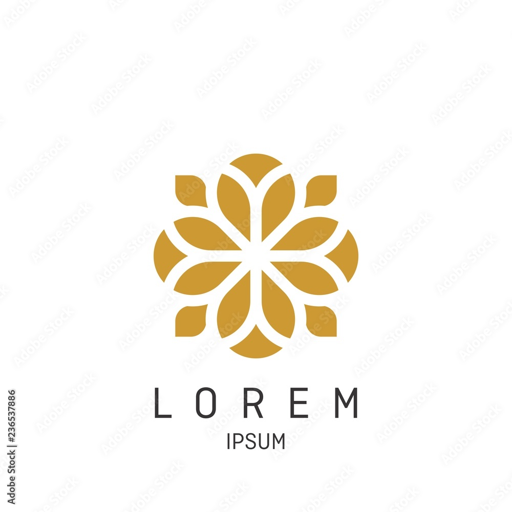 Abstract elegant tree leaf flower logo icon vector design Abstract elegant tree leaf flower logo icon vector design