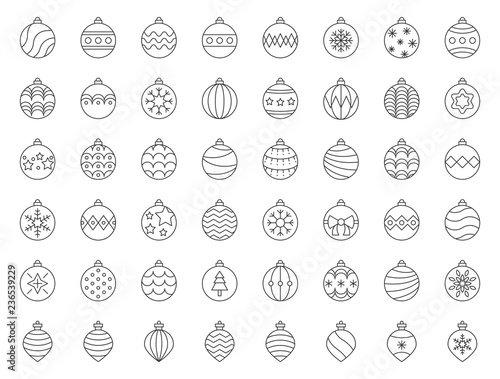 christmas ball, bauble icon, suitable for use as material photo