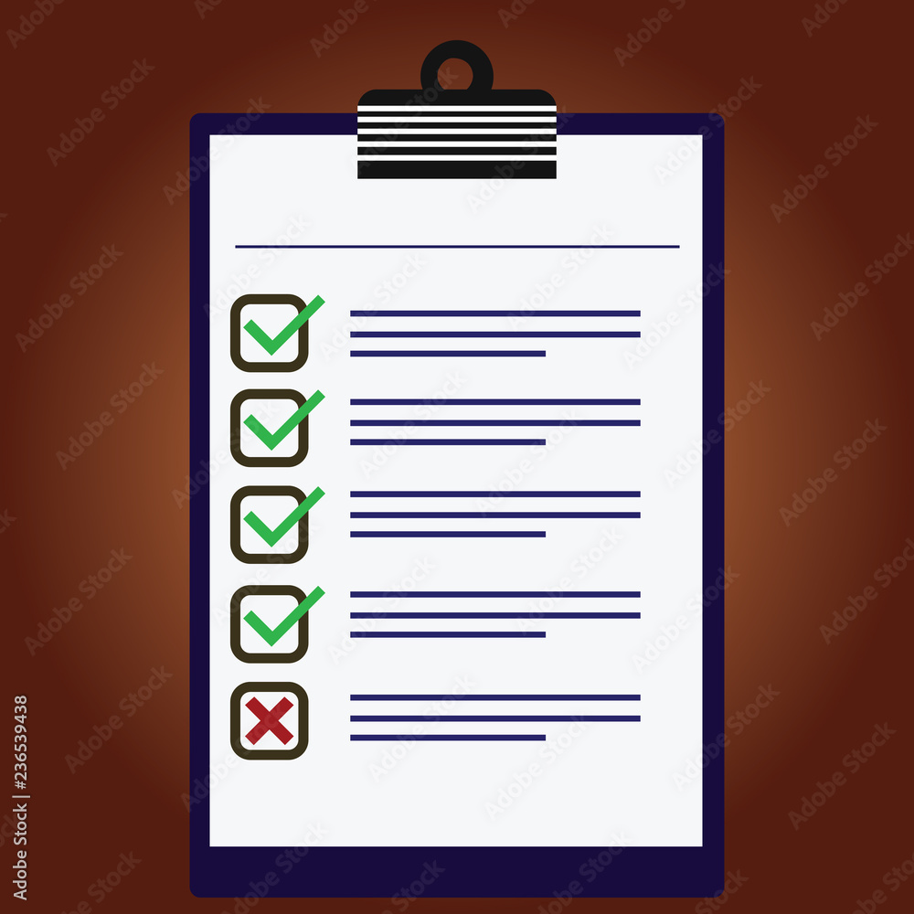 Design business concept Empty copy space modern abstract background. Lined Color Vertical Clipboard with Check Box Vector Blank Copy Space Design business concept Empty copy space modern abstract background. Lined Color Vertical Clipboard with Check Box Vector Blank Copy Space