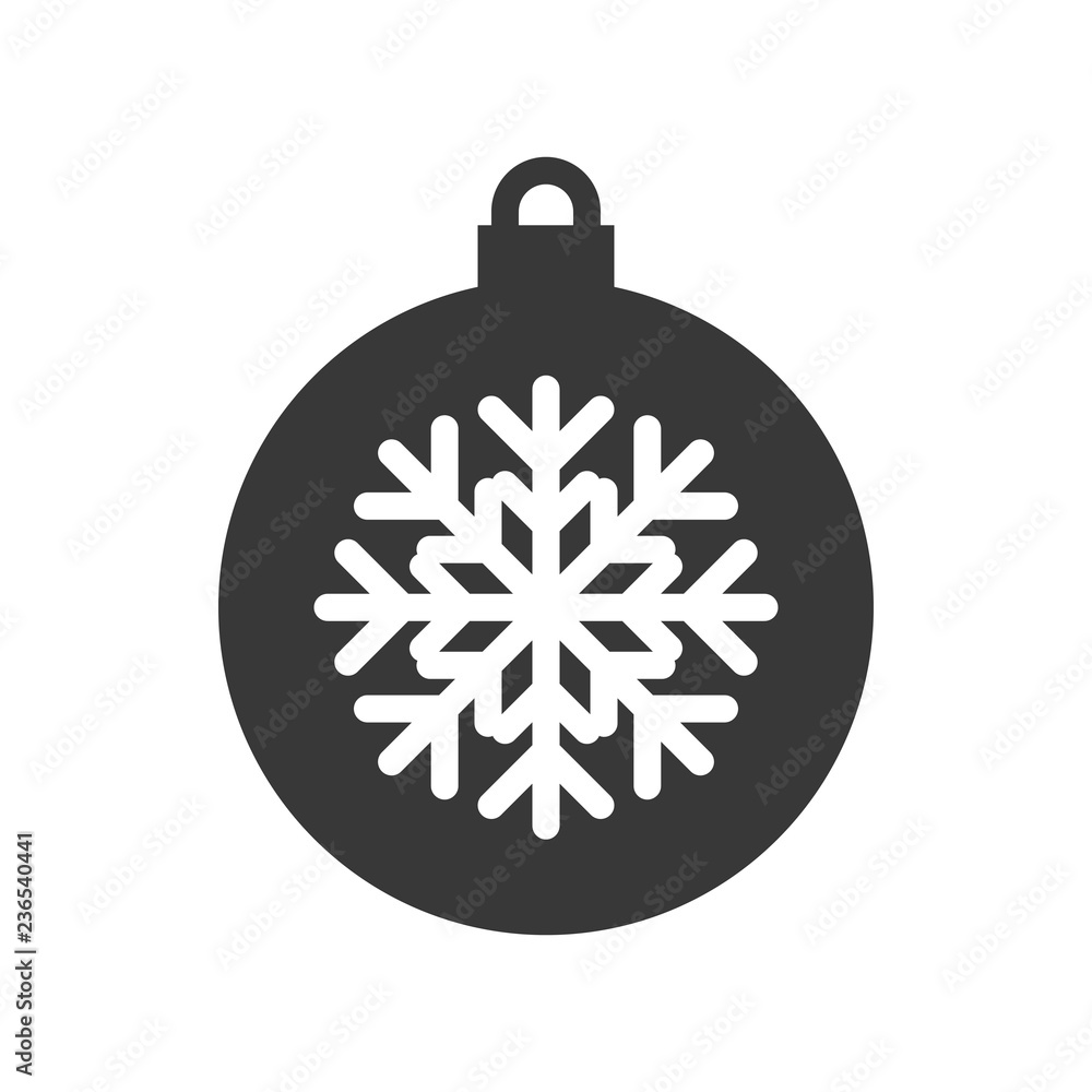 Fototapeta premium christmas ball, bauble icon, suitable for use as material