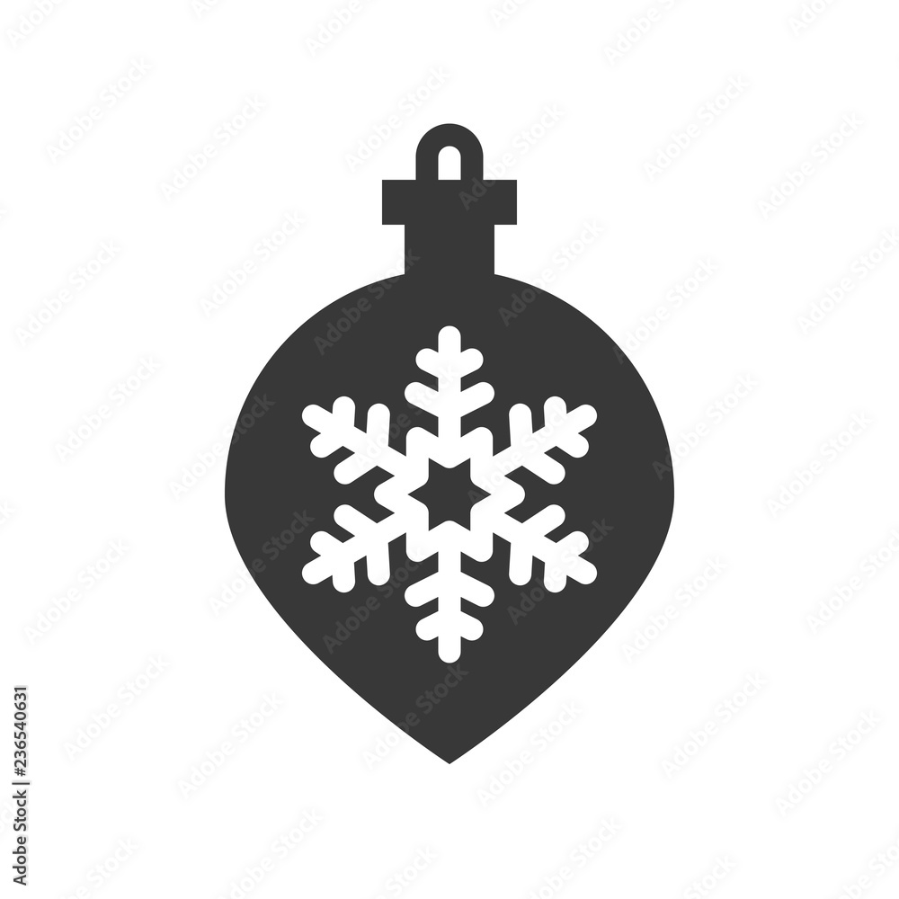 Fototapeta premium christmas ball, bauble icon, suitable for use as material