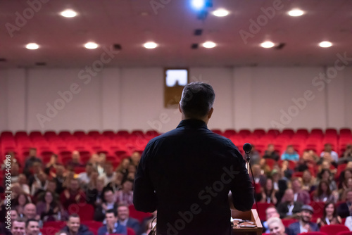 businessman giving presentations at conference room © .shock