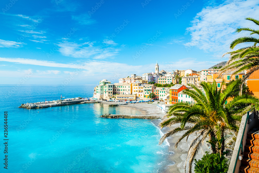 View of Bogliasco. Bogliasco is a ancient fishing village in Italy, Genoa, Liguria.