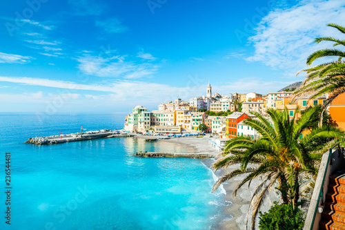 Obraz na płótnie View of Bogliasco. Bogliasco is a ancient fishing village in Italy, Genoa, Liguria. w salonie