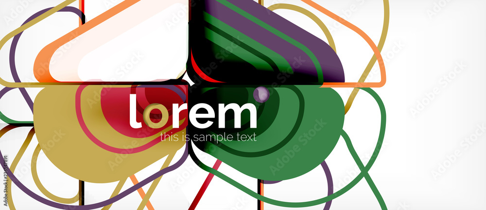 Fototapeta premium Abstract background multicolored geometric shapes modern design