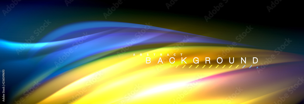 Fototapeta premium Fluid color wave line background. Trendy abstract layout template for business or technology presentation, internet poster or web brochure cover, wallpaper