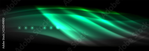 Liquid neon flowing waves, glowing light lines background