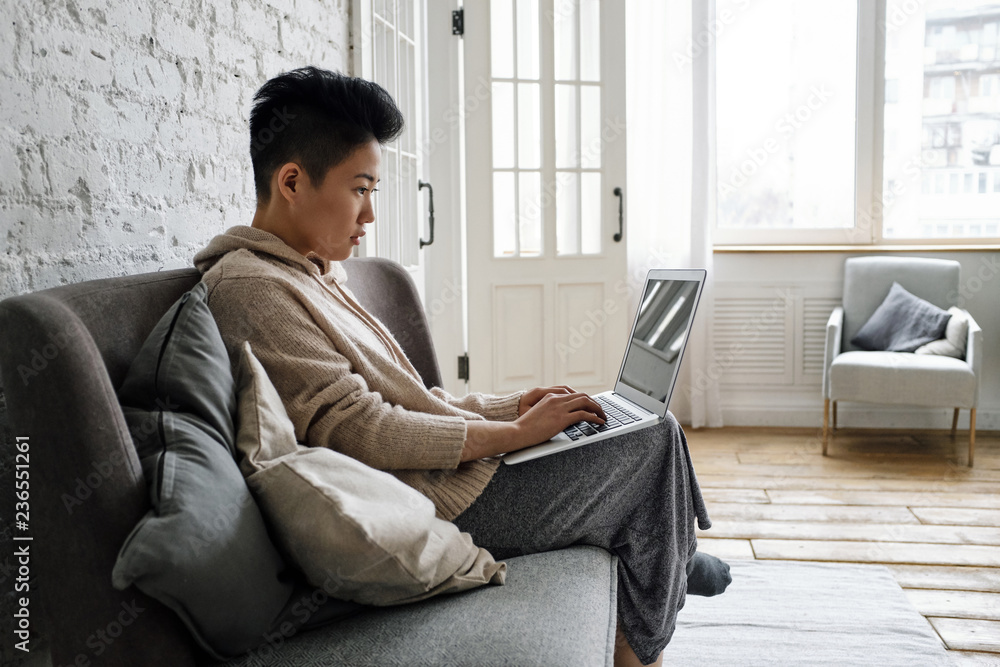 Woman working from home Woman working from home