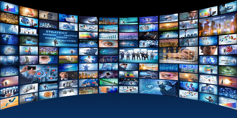 Collage of various business concepts