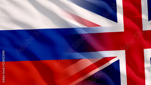 Free Download Waving UK and Russia Flags - GFXLoad