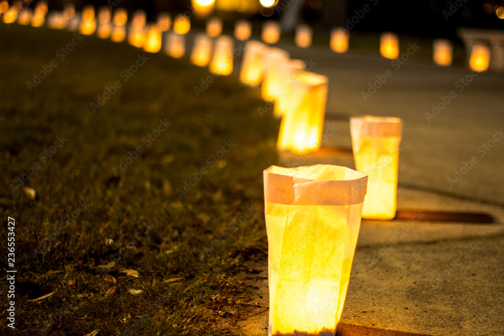 Luminaria in Memorial Park in Jacksonville Stock Photo Adobe Stock