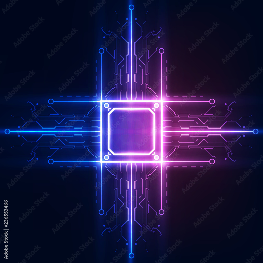 Abstract technology chip processor background circuit board and html ...