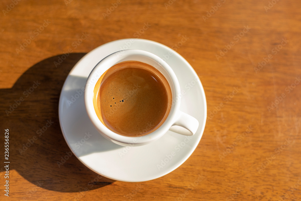 Espresso coffee hot golden morning sun. Espresso coffee hot golden morning sun.