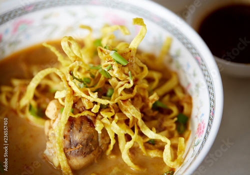 Thai food, noodles. In the ancient city of Chiang Mai

 photo