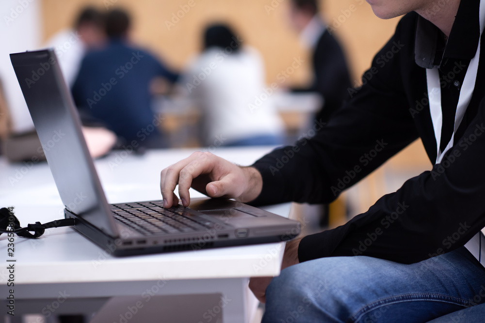business people hands using laptop computer business people hands using laptop computer