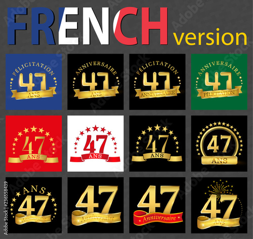 Wallpaper Mural French set of number 47 templates Torontodigital.ca