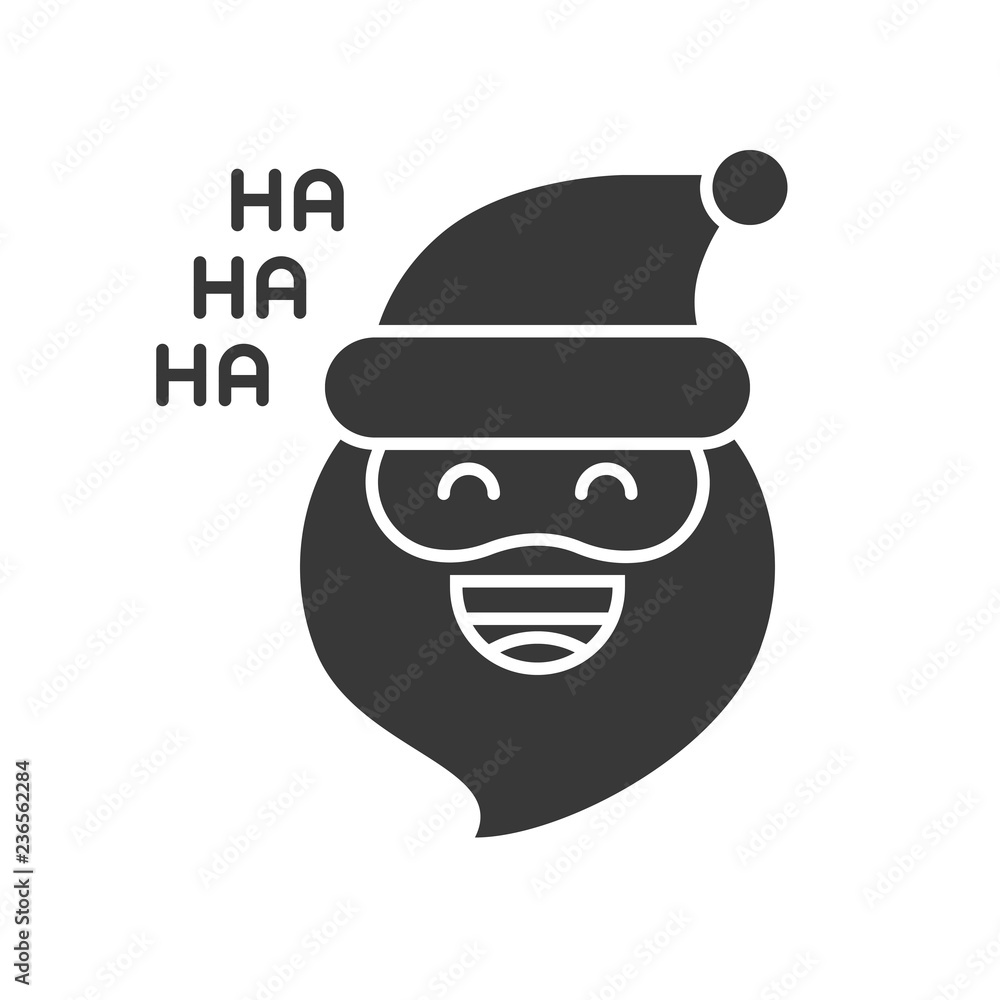 Cute Santa Claus emoticon vector, solid design