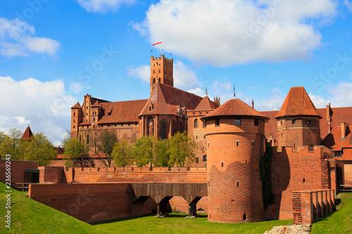 Malbork castle in Pomerania region of Poland. photo