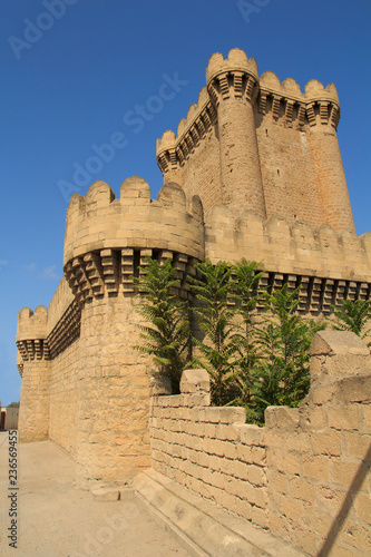 beautiful old quadrangular castle in Mardakan. Azerbaijan photo