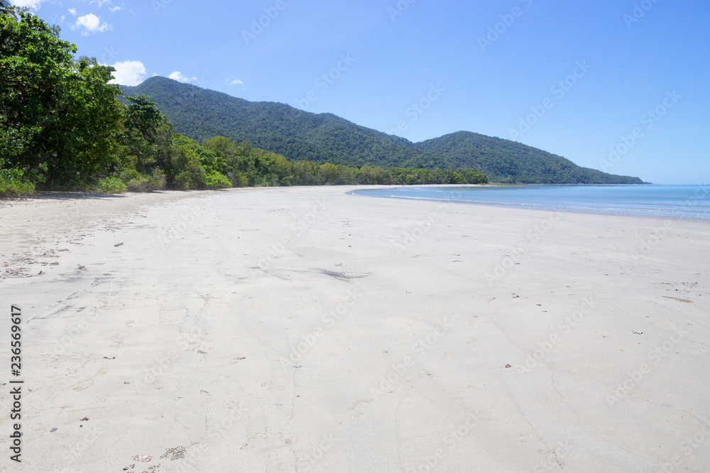 Beautiful beach view near The Daintree in Tropical North Queensland, Australia Beautiful beach view near The Daintree in Tropical North Queensland, Australia