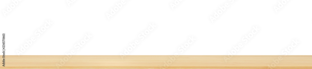Empty wood table top isolated on white background Empty wood table top isolated on white background