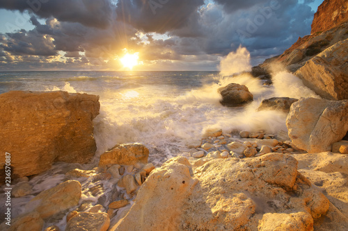 Sea waves during storm