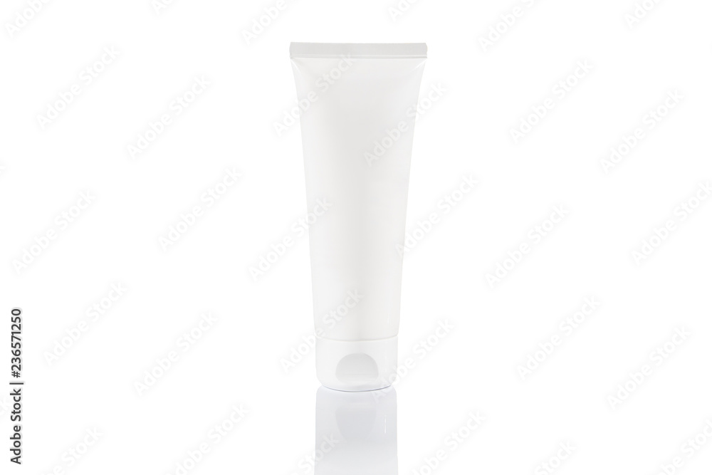 blank mock up advertising with copy space of the white set of cosmetic tube pack of cream or gel, isolated on the white background blank mock up advertising with copy space of the white set of cosmetic tube pack of cream or gel, isolated on the white background