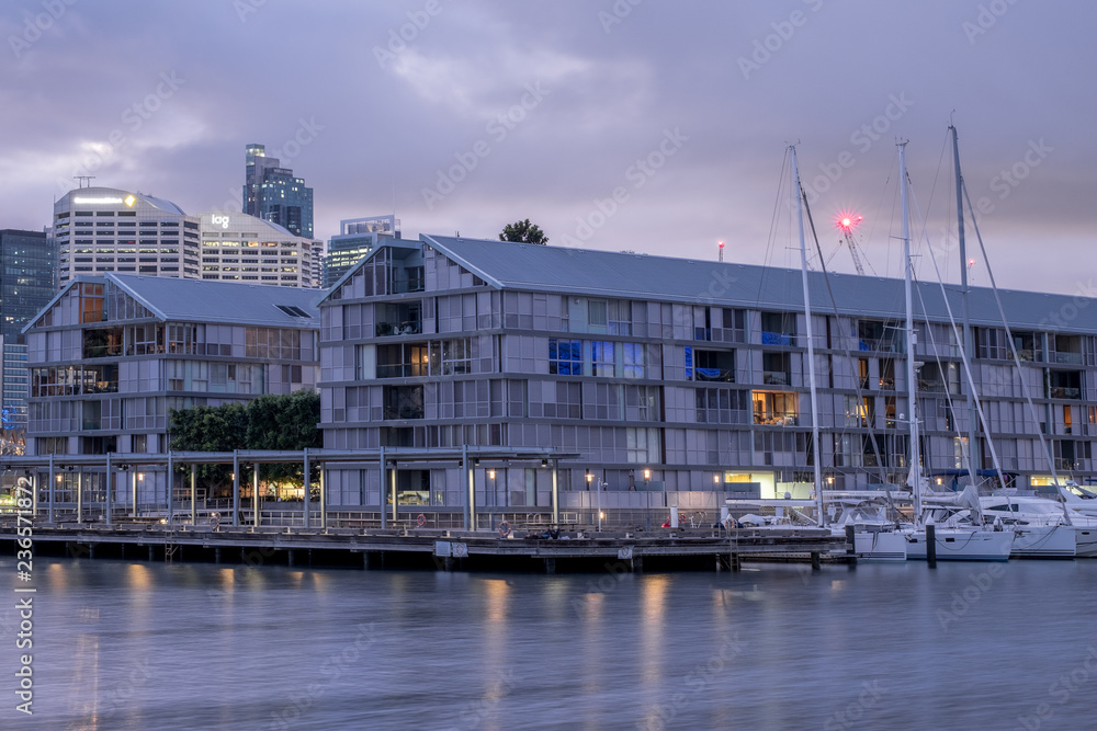 Old wharf warehouse converted to luxury apartments