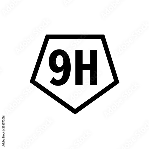 Quadro su tela 9H surface hardness symbol