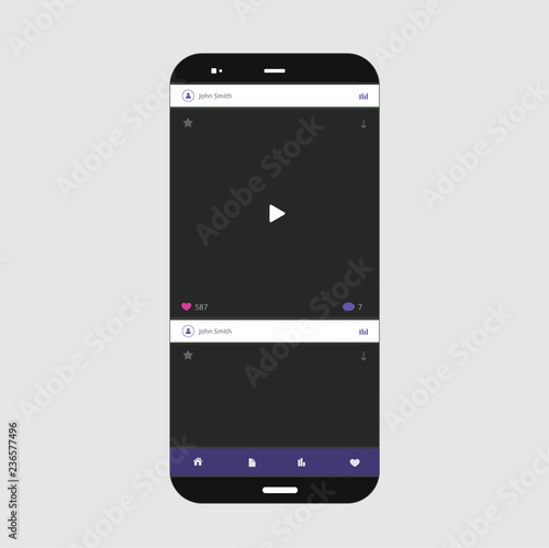 Smartphone Application Social Network Vector Illusstration