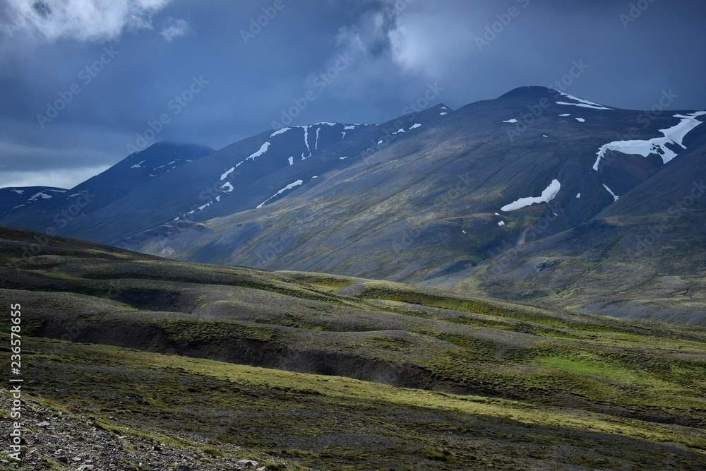 Icelandic landscape. A part of the Vatnsdalsfjall.