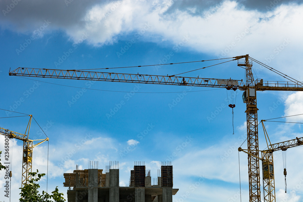 Tower crane building house