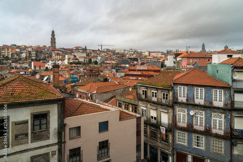 view of porto in portugal during a cloudy day