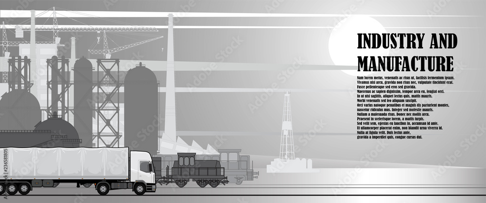 Fototapeta premium Urban landscape of industrial infrastructure