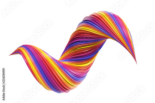 Colorful gradient 3D paint swirl © More Images