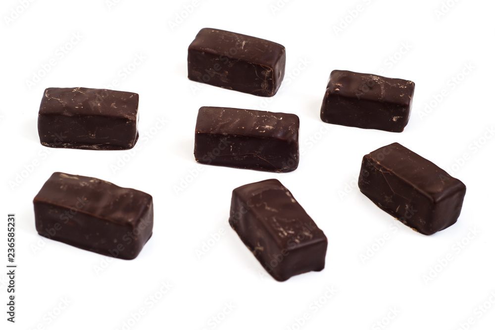 Marshmallow in chocolate isolated on white background Marshmallow in chocolate isolated on white background