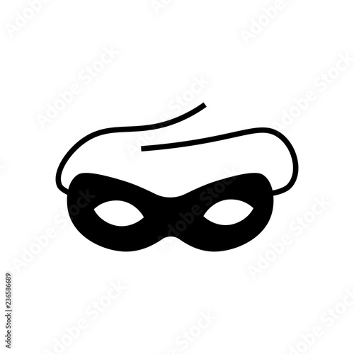 Traditional Venetian Carnival Mask Flat Icon