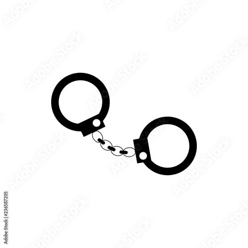 Vector handcuffs. Handcuffs icon.