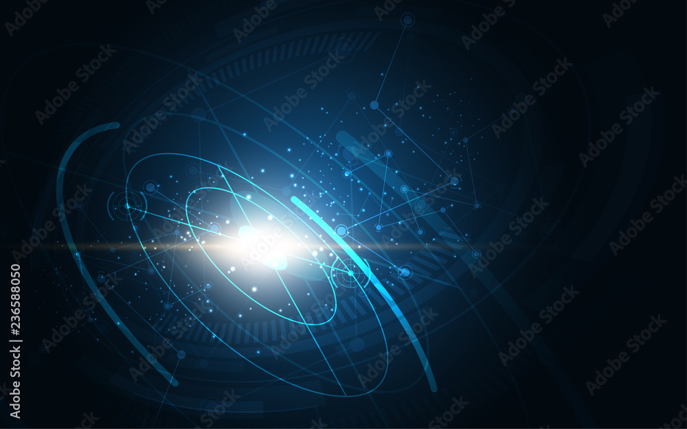 Obraz premium Abstract technology background Hi-tech communication concept innovation background vector illustration