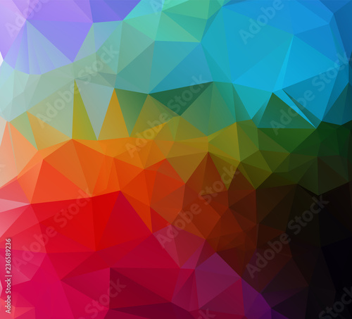 abstract triangular background texture  low poly style full color spectrum rainbow