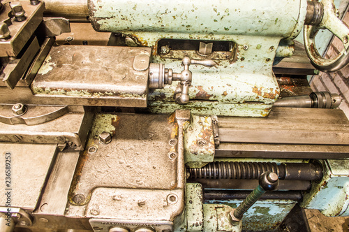 The old Soviet equipment. Lathe photo