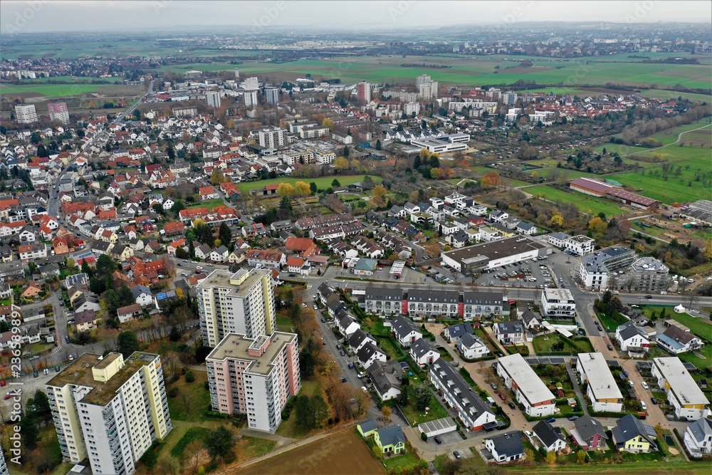 Naklejka premium Steinbach in Hessen aus der Luft