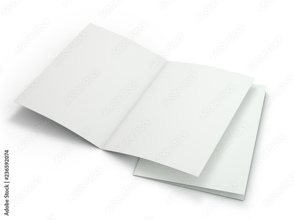 Blank Brochure magazine isolated to replace your design. 3D Blank Brochure magazine isolated to replace your design. 3D