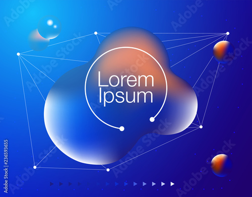 Gradient fluid background design layout for banner or poster