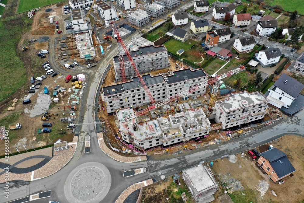 Fototapeta premium Rosbach vor der Höhe Luftbilder